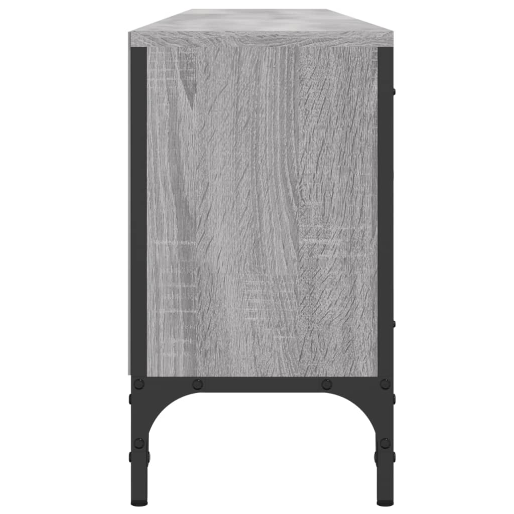 Mueble de TV cajón madera ingeniería gris Sonoma 200x25x44 cm