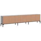 Mueble de TV cajón madera ingeniería gris Sonoma 200x25x44 cm