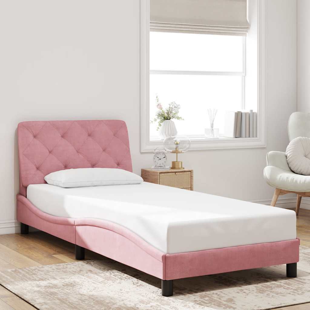 Estructura de cama sin colchón madera maciza pino 75x190 cm