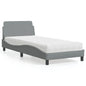 Cama con colchón de tela color crema 180x200 cm