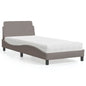 Cama com colchão de tecido cor creme 180x200 cm