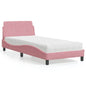 Cama com colchão de tecido cor creme 180x200 cm