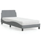 Cama com colchão de tecido cor creme 180x200 cm