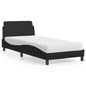 Cama con colchón de tela color crema 180x200 cm