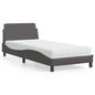 Cama con colchón azul terciopelo 120x200 cm