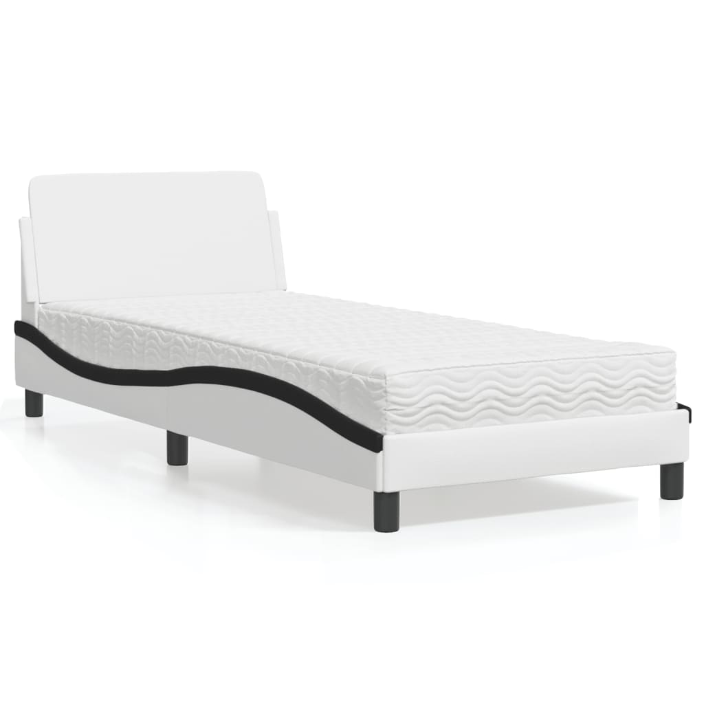 Cama con colchón azul terciopelo 120x200 cm