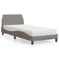 Cama com colchão de tecido cor creme 180x200 cm