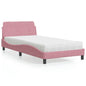Cama com colchão de tecido cor creme 180x200 cm