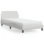Cama con colchón de tela color crema 180x200 cm