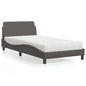 Cama con colchón de tela color crema 180x200 cm