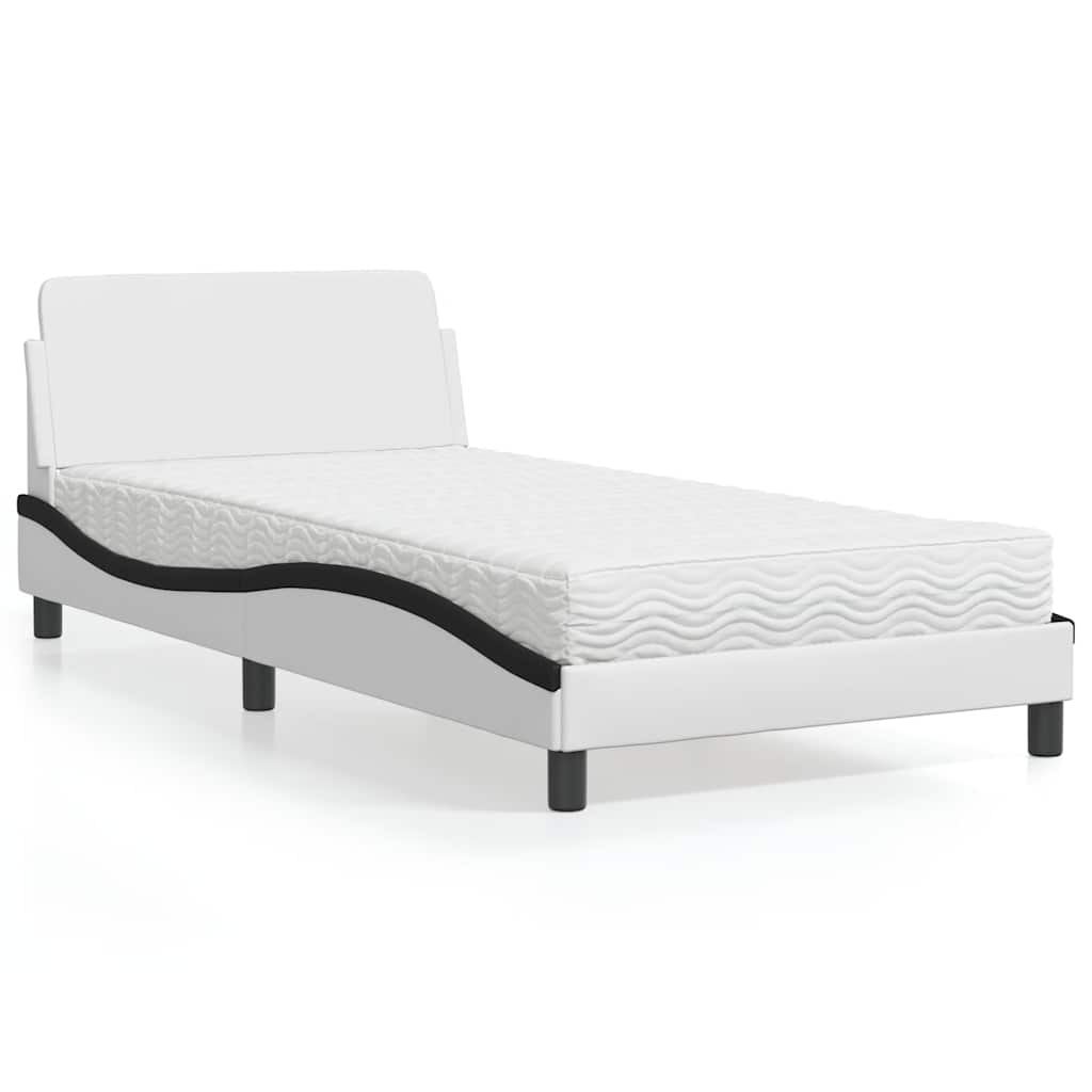 Cama con colchón azul terciopelo 120x200 cm