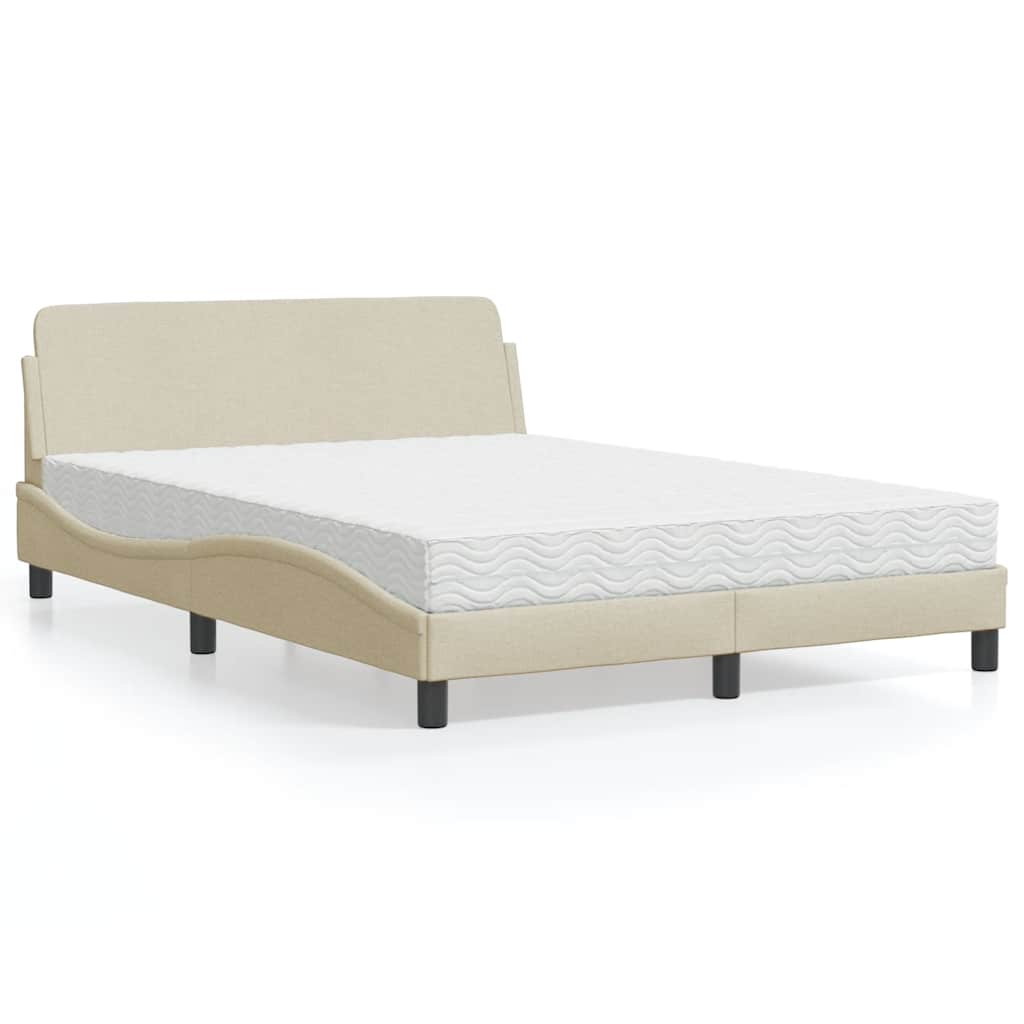 Cama con colchón azul terciopelo 120x200 cm