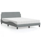 Cama con colchón de tela color crema 180x200 cm