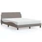 Cama com colchão de tecido cor creme 180x200 cm