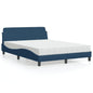 Cama con colchón de tela color crema 180x200 cm