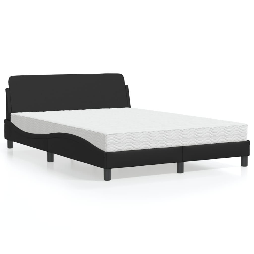 Cama con colchón de tela color crema 180x200 cm