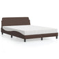Cama con colchón de tela color crema 180x200 cm