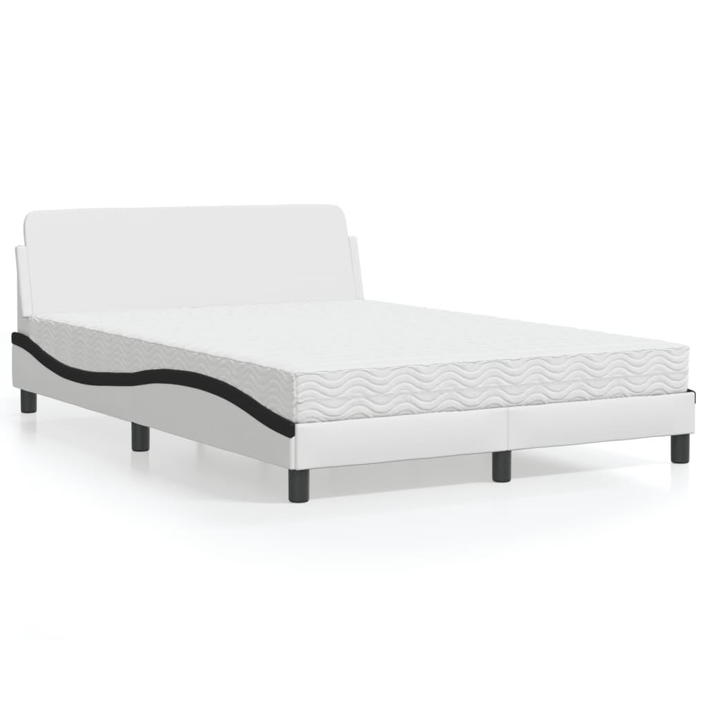 Cama con colchón azul terciopelo 120x200 cm