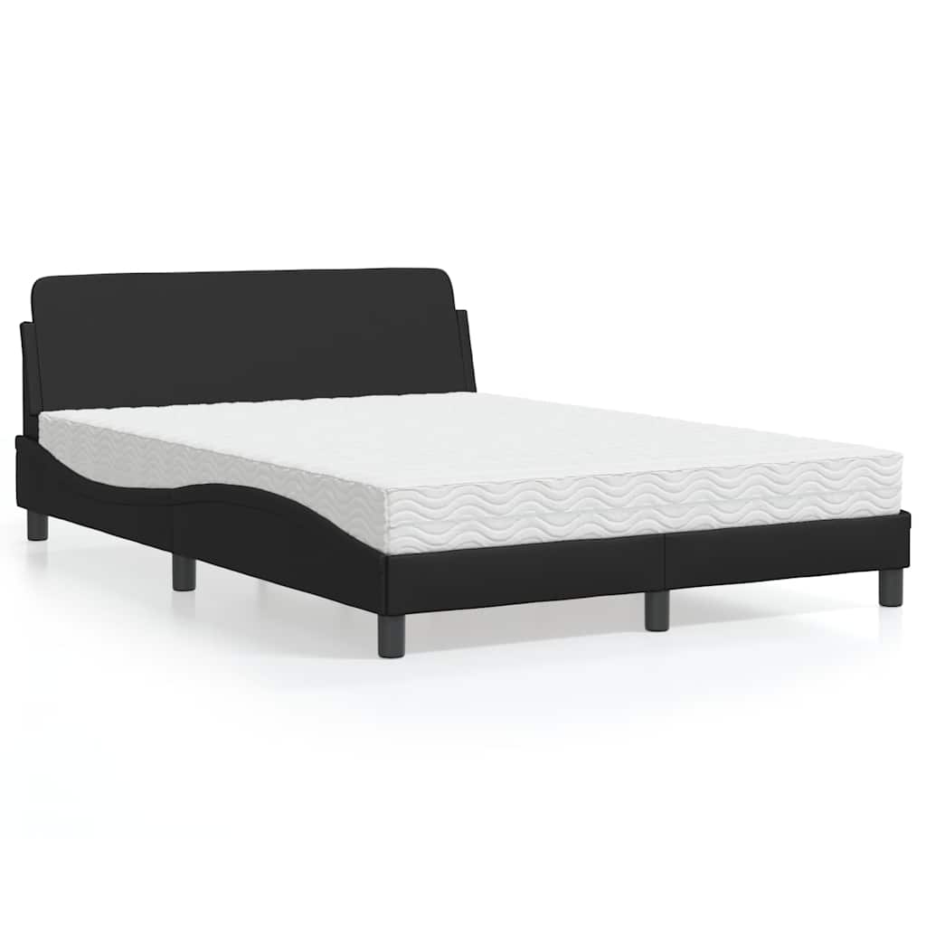 Cama con colchón de tela color crema 180x200 cm