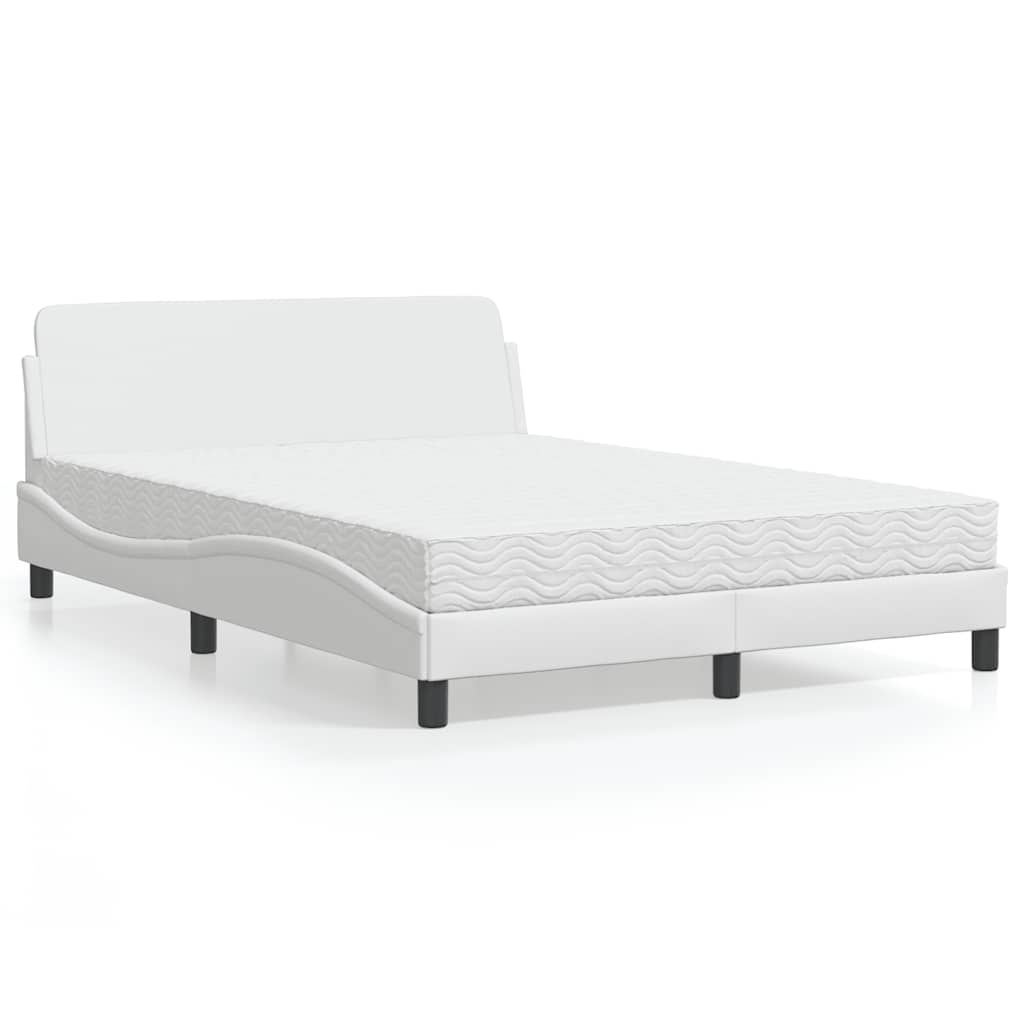 Cama con colchón de tela color crema 180x200 cm