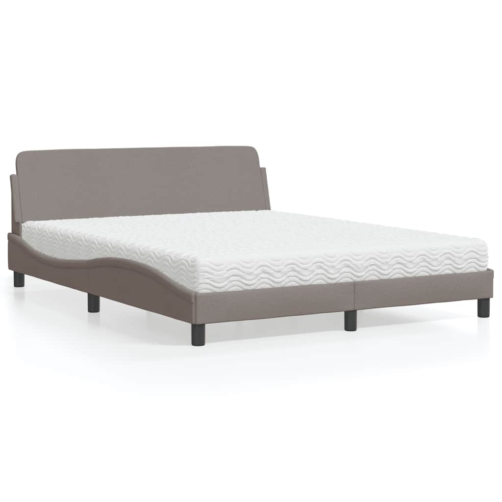 Cama con colchón azul terciopelo 120x200 cm