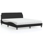 Cama con colchón de tela color crema 180x200 cm