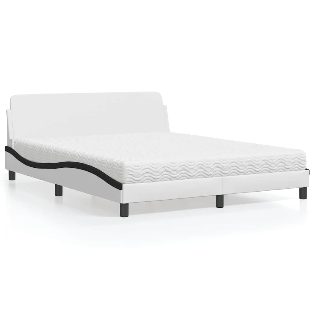 Cama con colchón azul terciopelo 120x200 cm