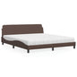 Cama con colchón de tela color crema 180x200 cm
