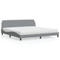 Cama con colchón de tela color crema 180x200 cm