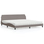 Cama com colchão de tecido cor creme 180x200 cm