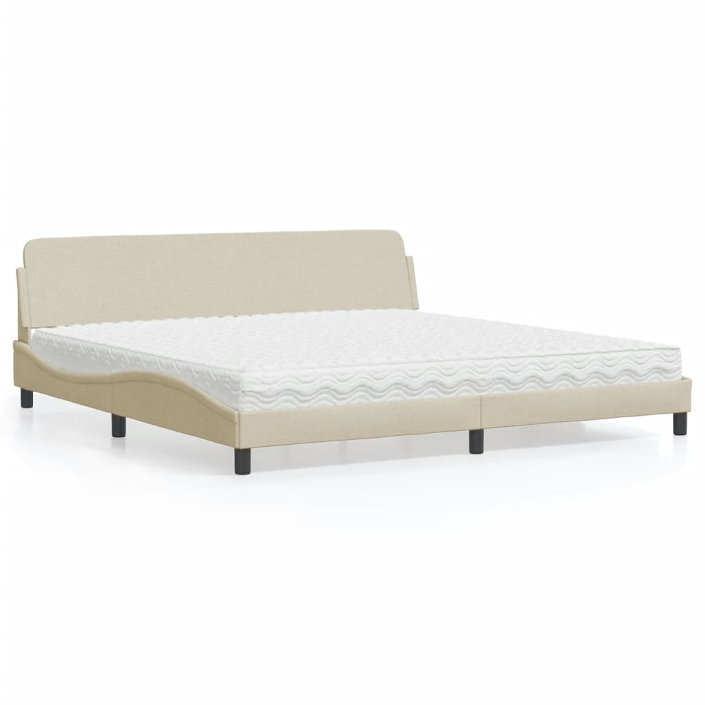 Cama con colchón azul terciopelo 120x200 cm