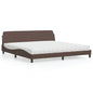 Cama con colchón de tela color crema 180x200 cm