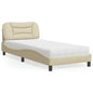 Cama com colchão azul aveludado 120x200 cm