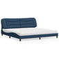Cama com colchão azul aveludado 120x200 cm