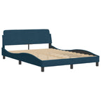 Cama con colchón azul terciopelo 120x200 cm
