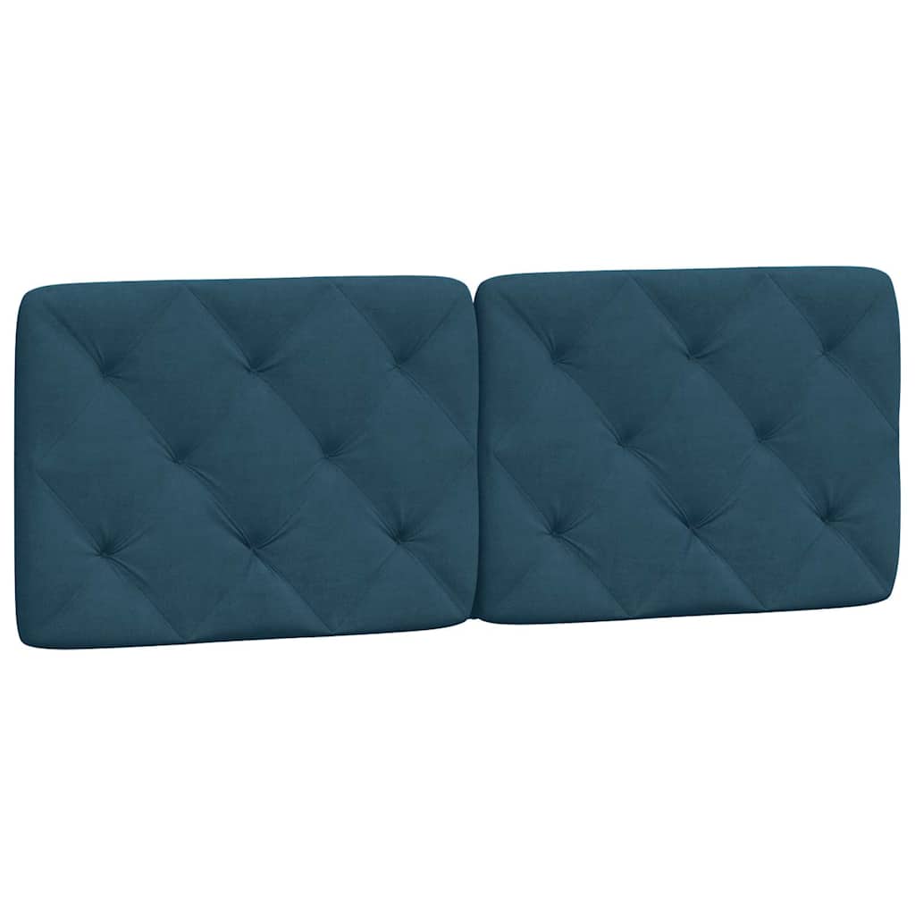 Cama con colchón azul terciopelo 120x200 cm