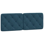 Cama con colchón azul terciopelo 120x200 cm
