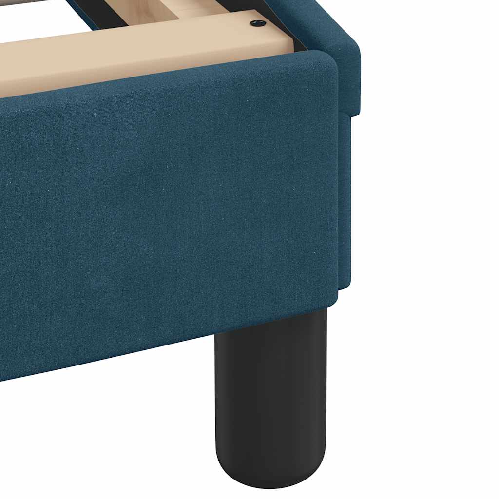 Cama con colchón azul terciopelo 120x200 cm