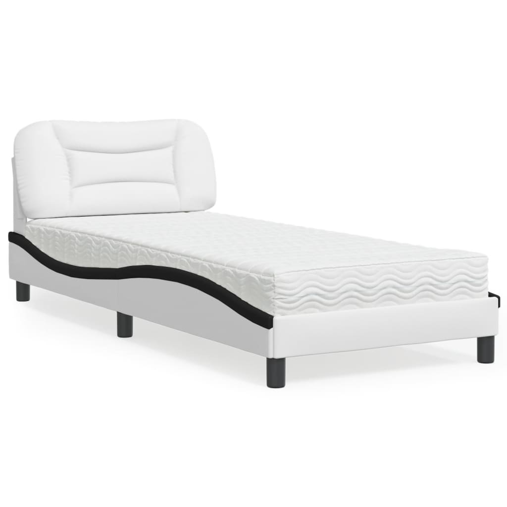 Cama con colchón azul terciopelo 120x200 cm