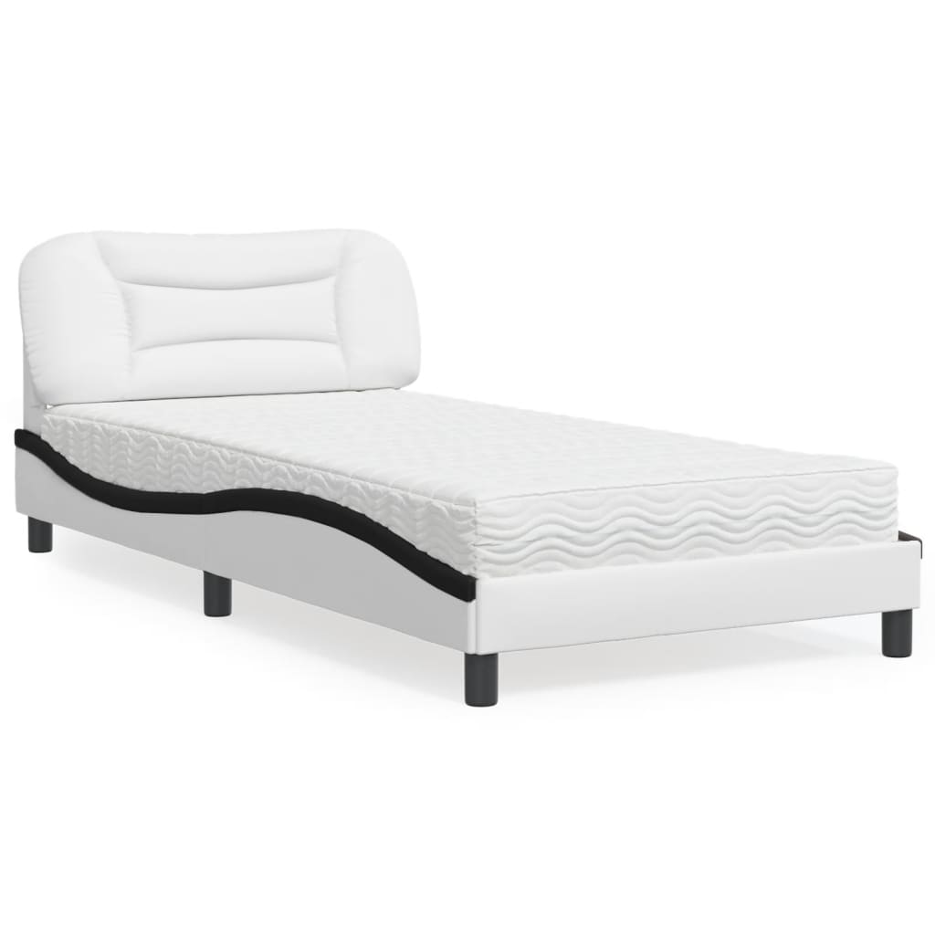 Cama con colchón azul terciopelo 120x200 cm