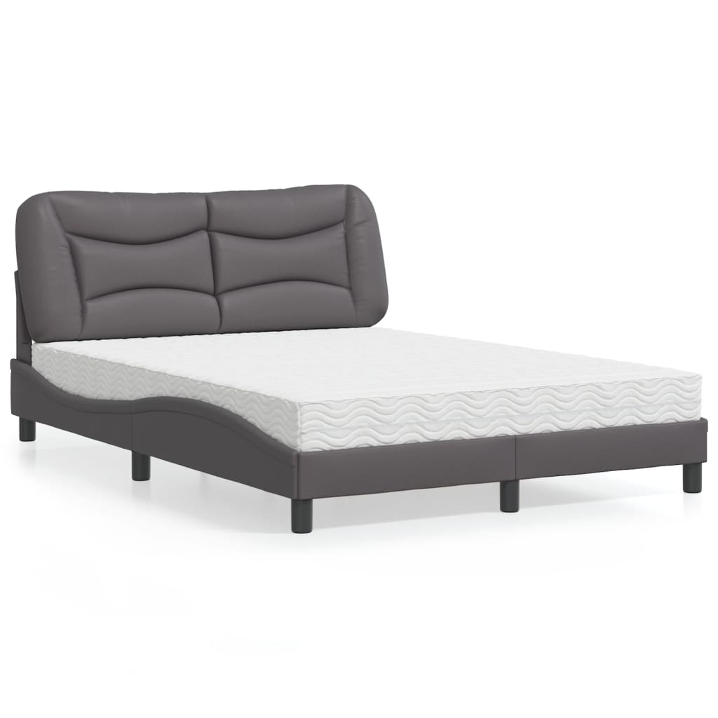 Cama con colchón azul terciopelo 120x200 cm