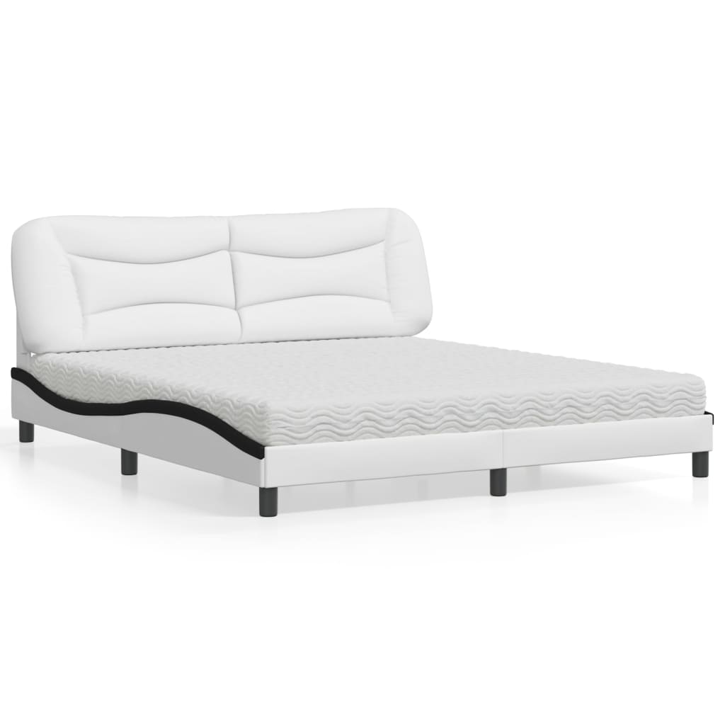 Cama con colchón azul terciopelo 120x200 cm