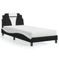 Viana bed with white faux leather mattress 120x200 cm