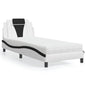Viana bed with white faux leather mattress 120x200 cm