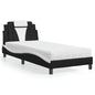 Viana bed with white faux leather mattress 120x200 cm