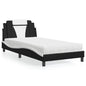 Viana bed with white faux leather mattress 120x200 cm