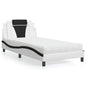 Viana bed with white faux leather mattress 120x200 cm