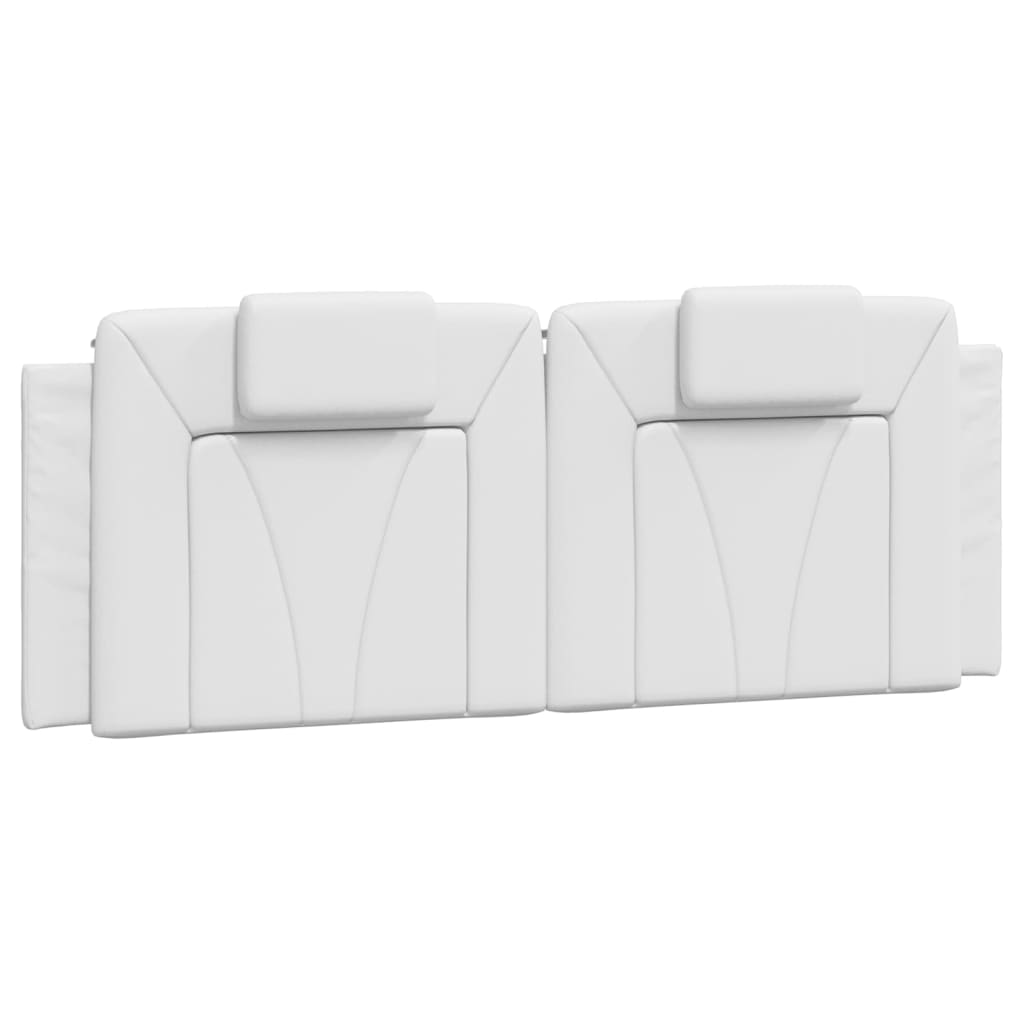 Cama Viana con colchón cuero sintético blanco 120x200 cm