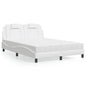 Viana bed with white faux leather mattress 120x200 cm