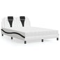 Viana bed with white faux leather mattress 120x200 cm